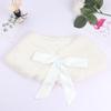 ACSUSS Toddlers Kids Girls Faux Fur Shawl Wraps Cape Ribbon Ties Bolero Shrug Wedding Communion Flower Dress Cover Up Beige One Size view 3