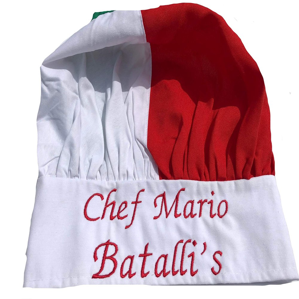 CHEFSKIN Personalized Custom Embroidery Name Italian Italy Design Mushroom Chef HAT Pizza (Big & Tall 2X)