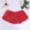 ACSUSS Toddlers Kids Girls Faux Fur Shawl Wraps Cape Ribbon Ties Bolero Shrug Wedding Communion Flower Dress Cover Up Red One Size view 4