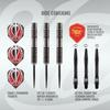 Shot Darts Steel Tip, Warrior Hautoa (22g/24g/26g), 80% Tungsten, Center Balanced with Secure Grips, Handcrafted Professional Dart Set and Flights Made in New Zealand, Metal Tip Bar Darts for Adults view 3