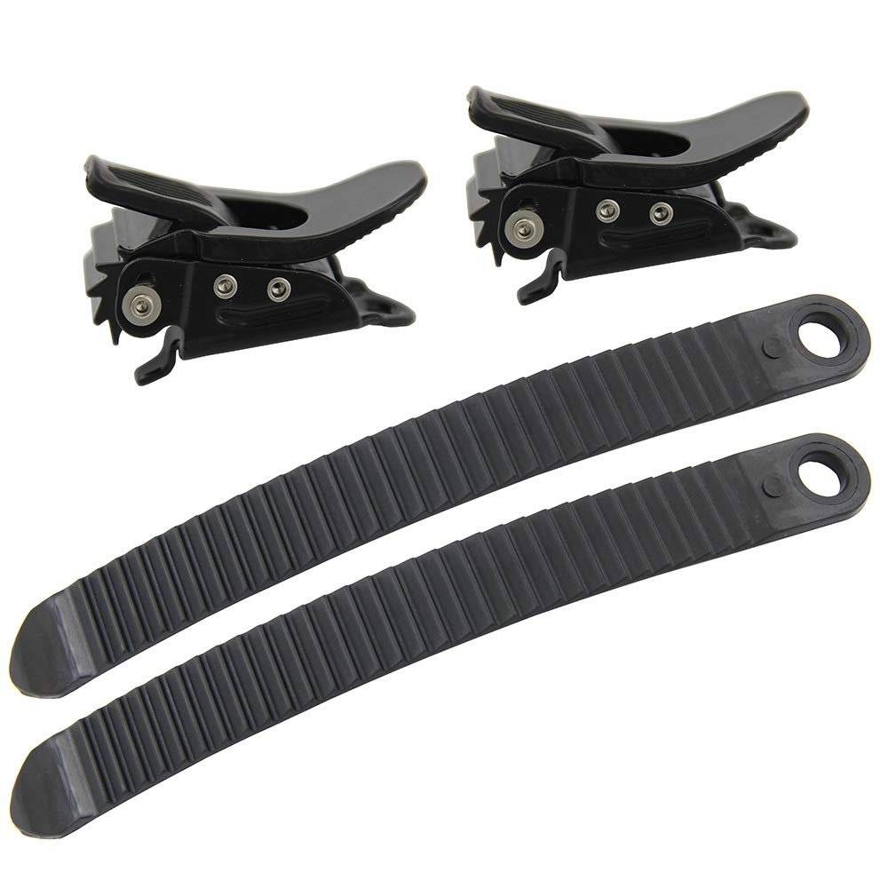 UP100 1 Sets Snowboard Binding Parts 2 Ratchet Buckles and 2 Straps for Snowboard Strap-in System