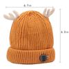 Aisi Mily Baby Boys&Girls Cute Deer Antlers Knitted Cap Newborn Baby Cotton Crochet Winter Warm Hat Yellow view 4