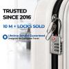 SURE LOCK TSA Approved Luggage Locks with Open Alert Indicator, 3 Digit Combination Cable Travel Lock for Suitcase, Backpack, Gym Locker, Toolbox & Travel Bag(Grey 4 Pack) view 2