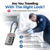 SURE LOCK TSA Approved Luggage Locks with Open Alert Indicator, 3 Digit Combination Cable Travel Lock for Suitcase, Backpack, Gym Locker, Toolbox & Travel Bag(Grey 4 Pack) view 3