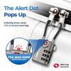 SURE LOCK TSA Approved Luggage Locks with Open Alert Indicator, 3 Digit Combination Cable Travel Lock for Suitcase, Backpack, Gym Locker, Toolbox & Travel Bag(Grey 4 Pack) view 4