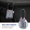 SURE LOCK TSA Approved Combination Luggage Locks with Open Alert Indicator  Durable Zinc Alloy Cable Travel Locks with Large Easy-Read Dials for Suitcases, Backpacks & Gym Bags(Grey 2 Pack) view 4