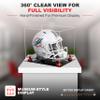 Acrylic Display Case for Full Size Football Helmet Premium Football Display Case with Black Base &Orange Risers Protects Sports Memorabilia & Collectibles, Dimension 14.5" L x 11" W x 12" H view 2