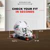 Acrylic Display Case for Full Size Football Helmet Premium Football Display Case with Black Base &Orange Risers Protects Sports Memorabilia & Collectibles, Dimension 14.5" L x 11" W x 12" H view 3