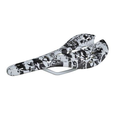 UNISTRENGH Bike Saddle Comfy Ultralight Mountain Bike Road Bicycle Hollow Out Spider Seat Cushion Bicycle Accessories (Skull and Crossbones)