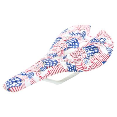 UNISTRENGH Bike Saddle Comfy Ultralight Mountain Bike Road Bicycle Hollow Out Spider Seat Cushion Bicycle Accessories (American Flag)