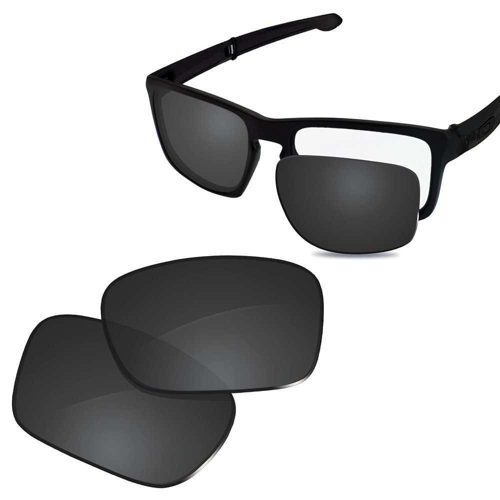 Glintbay 100% Precise-Fit Replacement Sunglass Lenses for Oakley Sliver F OO9246 - Polarized Advanced Black
