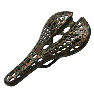 UNISTRENGH Bike Saddle Comfy Ultralight Mountain Bike Road Bicycle Hollow Out Spider Seat Cushion Bicycle Accessories (Antique Brass)