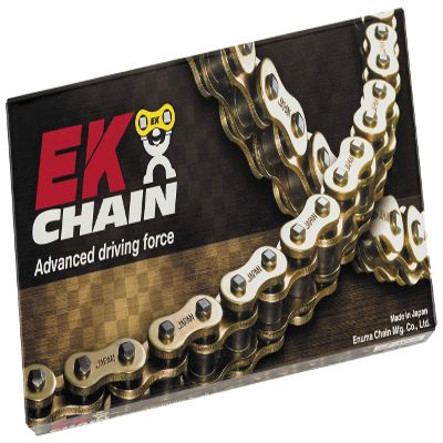 EK Motor Sport 525 ZVX3 Series Extreme Sport Bike Chain - 120 Links - Metallic Red