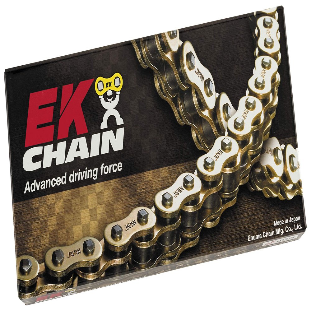 EK Motor Sport 525 ZVX3 Series Extreme Sport Bike Chain - 120 Links - Metallic Red