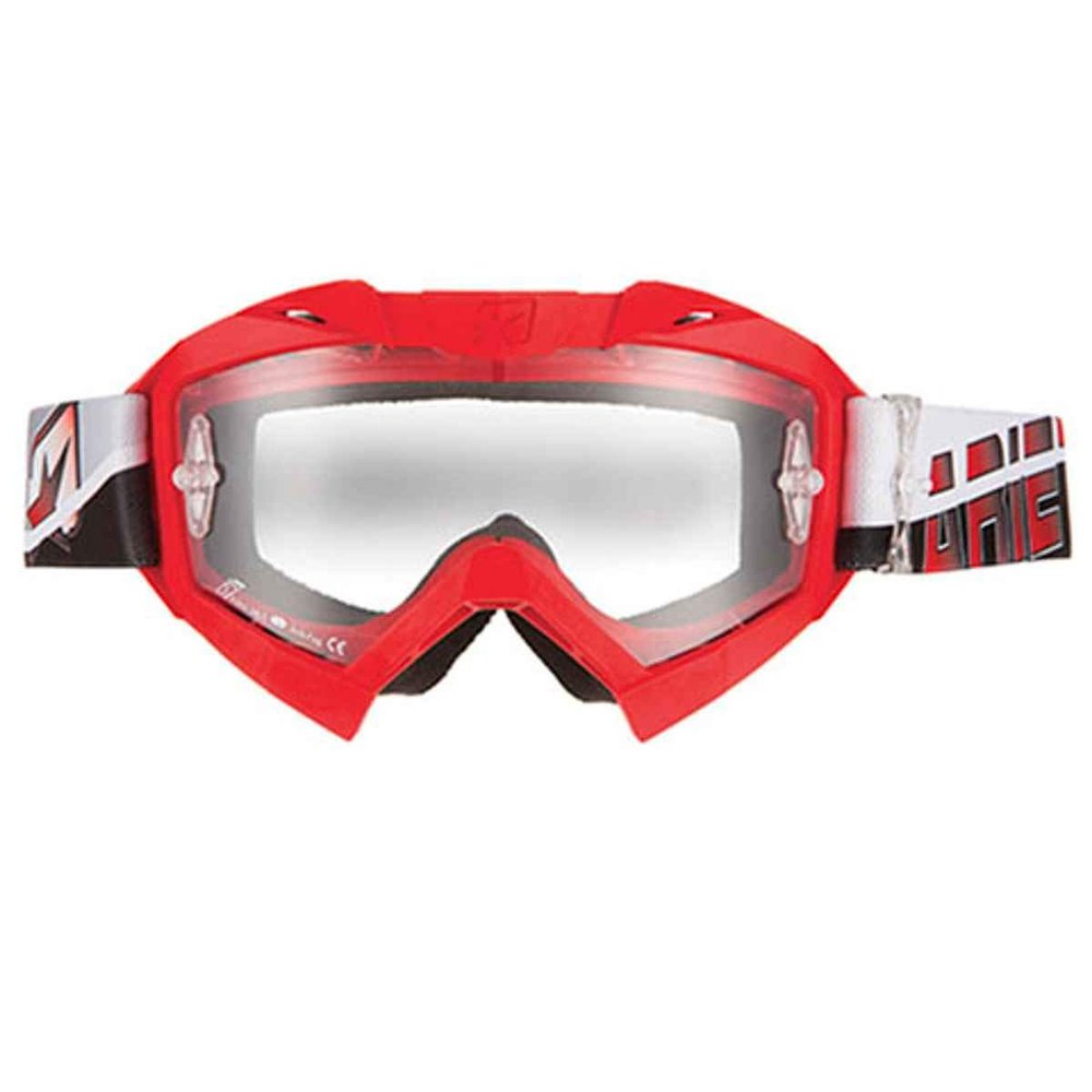 Ariete Adrenaline Senior Collection MX Goggles Red/Black (Red, OSFM)