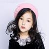 Brcus Kids Girls Wool Felt Flowers Beret Hat French Artist Beanie Cap Pink view 2