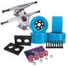 Cal 7 Longboard Flywheel and 180 Truck Combo, 90mm 78A Cruiser Skateboard Wheels (Light Blue/Silver Trucks) view 1