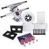 Cal 7 Longboard Flywheel and 180 Truck Combo, 90mm 78A Cruiser Skateboard Wheels (White/Silver Trucks) view 1