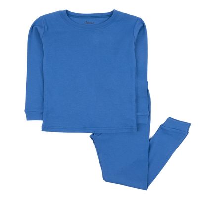 Leveret Kids Pajamas Boys & Girls Solid Royal Blue 2 Piece Pajama Set 100% Cotton Size 10 Years