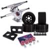Cal 7 Longboard Flywheel and 180 Truck Combo, 90mm 78A Cruiser Skateboard Wheels (Black/Silver Trucks) view 1
