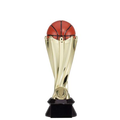 SHOP AWARDS AND GIFTS Customizable 7-1/2 Inch Plastic Sculptured Basketball Trophy on a Black Base, Includes Personalization