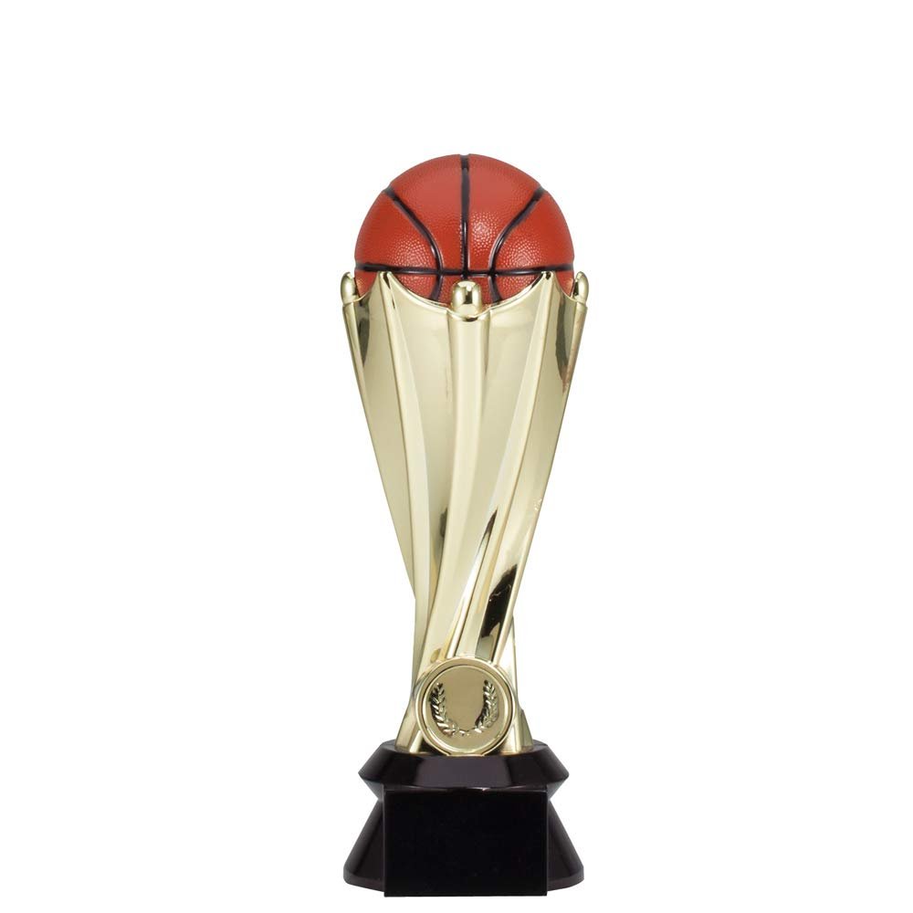 SHOP AWARDS AND GIFTS Customizable 7-1/2 Inch Plastic Sculptured Basketball Trophy on a Black Base, Includes Personalization