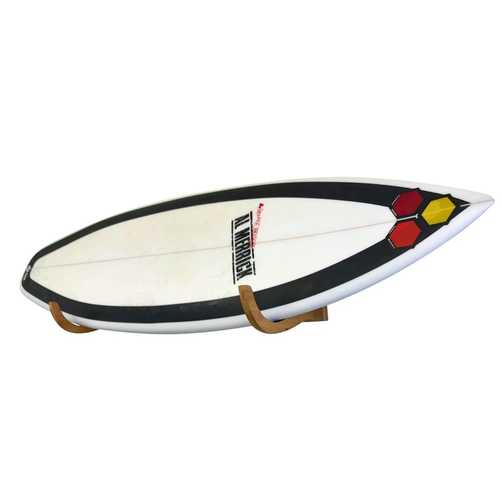 COR Surf Surfboard Wall Rack for Longboards and Shortboards | Beautiful Surf Board Wood Wall Display Mount Works Indoor and Outdoor (Bamboo)