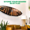 COR Surf Surfboard Wall Rack for Longboards and Shortboards | Beautiful Surf Board Wood Wall Display Mount Works Indoor and Outdoor (Bamboo) view 2