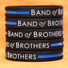 10 Band of Brothers Wristbands with The Thin Blue Line view 2