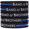 10 Band of Brothers Wristbands with The Thin Blue Line view 3