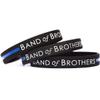 3 Band of Brothers Wristbands with the Thin Blue Line view 1