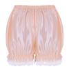 ACSUSS Women's Girls Silky Satin Lace Hem Pumpkin Pants Bloomers Lounge Shorts Pearl Pink One Size view 2
