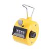 uxcell Hand Tally Counter 4 Digit Tally Counter Mechanical Palm Click Counter Count Clicker Finger Counter Manual Clicker for Event Sport Stadium Yellow