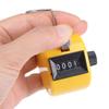 uxcell Hand Tally Counter 4 Digit Tally Counter Mechanical Palm Click Counter Count Clicker Finger Counter Manual Clicker for Event Sport Stadium Yellow view 2