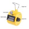 uxcell Hand Tally Counter 4 Digit Tally Counter Mechanical Palm Click Counter Count Clicker Finger Counter Manual Clicker for Event Sport Stadium Yellow view 3