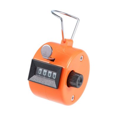 uxcell Hand Tally Counter 4 Digit Tally Counter Mechanical Palm Click Counter Count Clicker Finger Counter Manual Clicker for Event Sport Stadium Orange