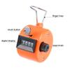 uxcell Hand Tally Counter 4 Digit Tally Counter Mechanical Palm Click Counter Count Clicker Finger Counter Manual Clicker for Event Sport Stadium Orange view 3