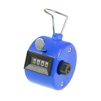 uxcell Hand Tally Counter 4 Digit Tally Counter Mechanical Palm Click Counter Count Clicker Finger Counter Manual Clicker for Event Sport Stadium Blue
