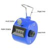 uxcell Hand Tally Counter 4 Digit Tally Counter Mechanical Palm Click Counter Count Clicker Finger Counter Manual Clicker for Event Sport Stadium Blue view 3