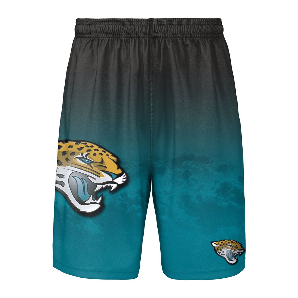 FOCO Men's Football Gradient Big Logo Training Shorts, Team Color, Small