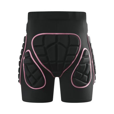 OHMOTOR 3D Padded Protective Shorts Hip Butt EVA Pad Short Pants Heavy Duty Protective Gear Guard Drop Resistance for Ski Skiing Skating Snowboard Cycling (Pink - for Female, XXL)
