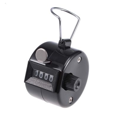 uxcell Hand Tally Counter 4 Digit Tally Counter Mechanical Palm Click Counter Count Clicker Finger Counter Manual Clicker for Event Sport Stadium Black