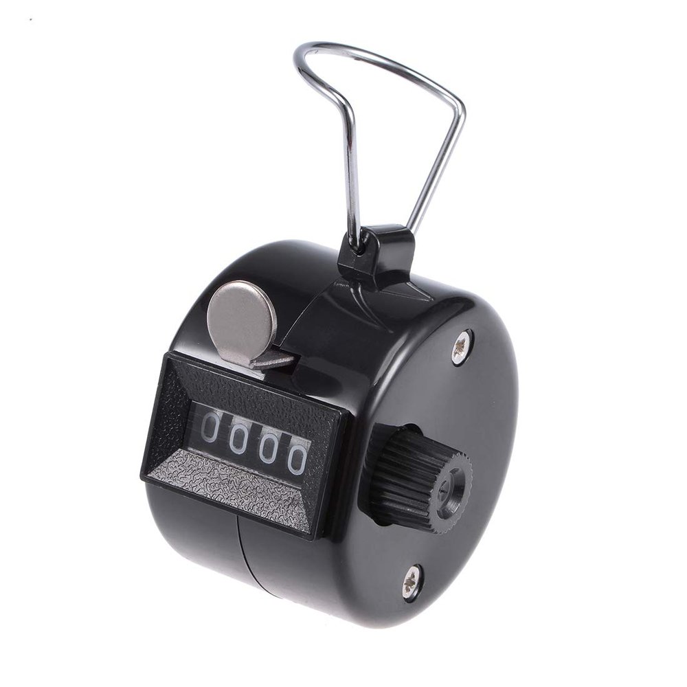 uxcell Hand Tally Counter 4 Digit Tally Counter Mechanical Palm Click Counter Count Clicker Finger Counter Manual Clicker for Event Sport Stadium Black