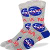 Good Luck Sock Men's NASA Socks, Gray, Adult, Shoe Size 7-12 view 1