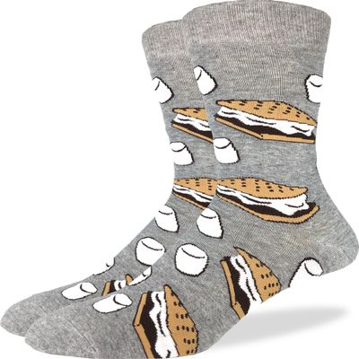 Good Luck Sock Men's Smores Socks, Adult, Shoe Size 7-12