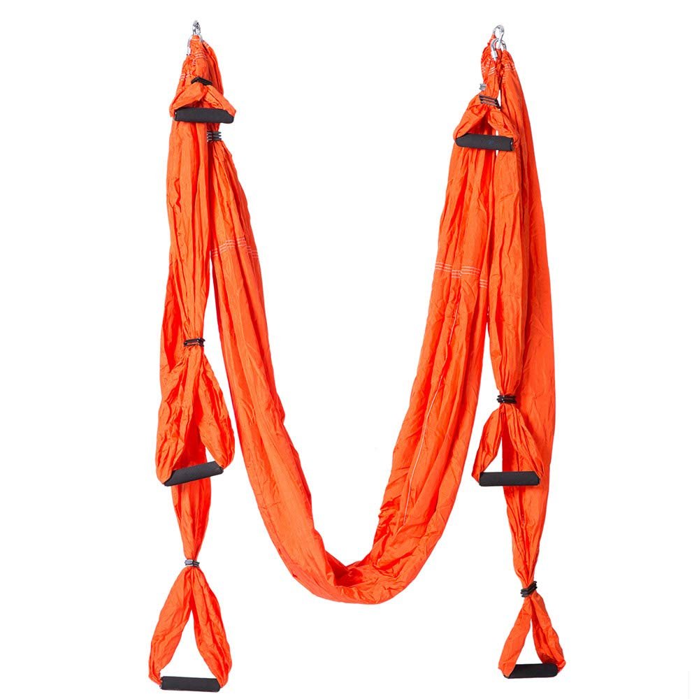 MIFXIN Aerial Yoga Swing Ultra Strong Antigravity Yoga Hammock Sling Inversion Tool for Air Yoga Inversion Exercise (Orange)