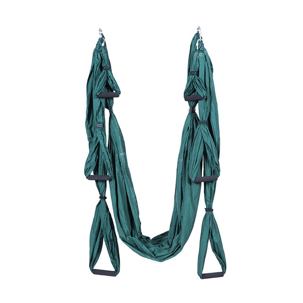 MIFXIN Aerial Yoga Swing Ultra Strong Antigravity Yoga Hammock Sling Inversion Tool for Air Yoga Inversion Exercise (Dark Green)