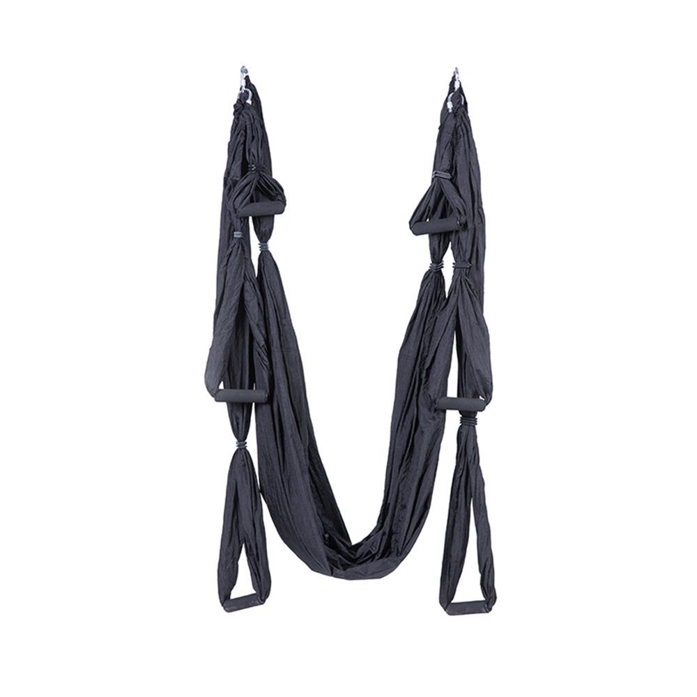 MIFXIN Aerial Yoga Swing Ultra Strong Antigravity Yoga Hammock Sling Inversion Tool for Air Yoga Inversion Exercise (Black)