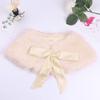 ranrann Kids Girl Faux Fur Bolero Shrug Shawl Wedding Wraps Ribbon Ties Shoulder Cape Ball Gown Flower Girl Cover up Champagne One_Size view 3