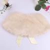 ranrann Kids Girl Faux Fur Bolero Shrug Shawl Wedding Wraps Ribbon Ties Shoulder Cape Ball Gown Flower Girl Cover up Champagne One_Size view 4